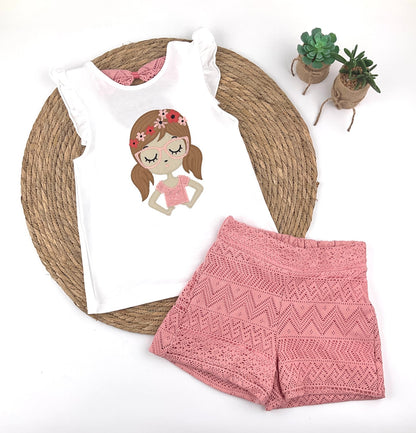 Short Coletas Encaje