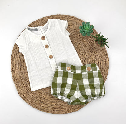 Conjunto Niño Verde Vichy