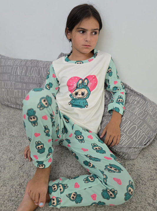 Pijama Labubu Verde