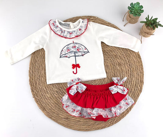 Conjunto Niña Sombrilla Lazo