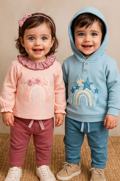 Conjunto Niño Arcoiris Floral