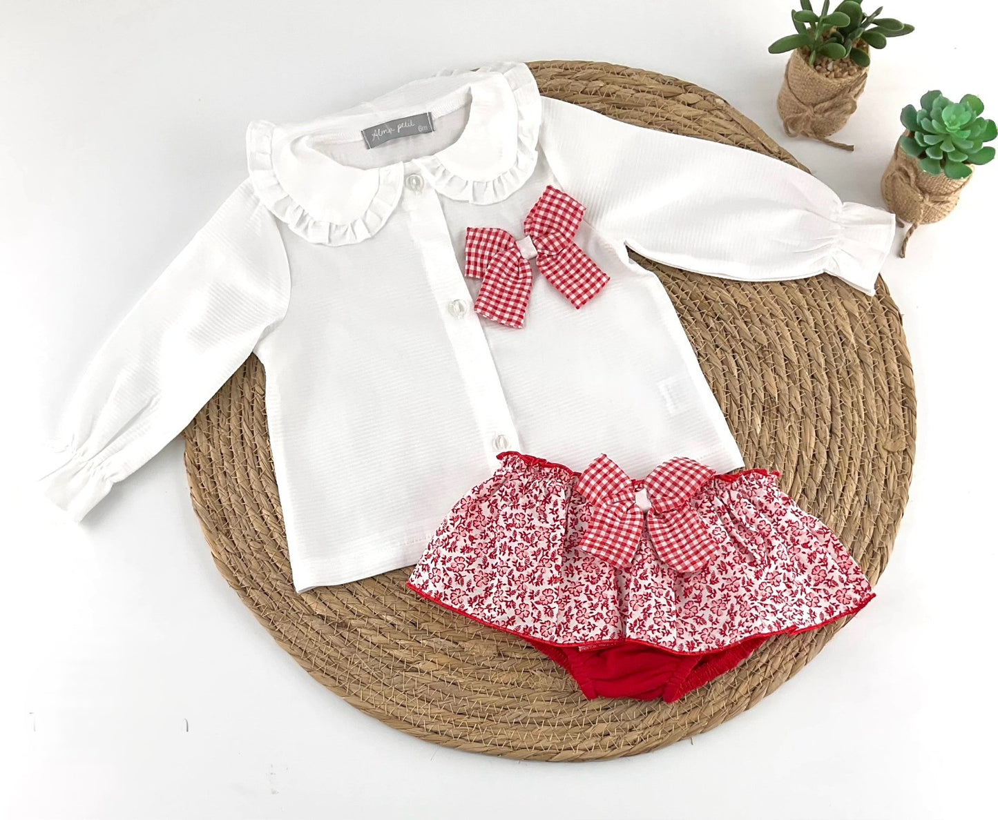 Conjunto Niña Vichy Navidad