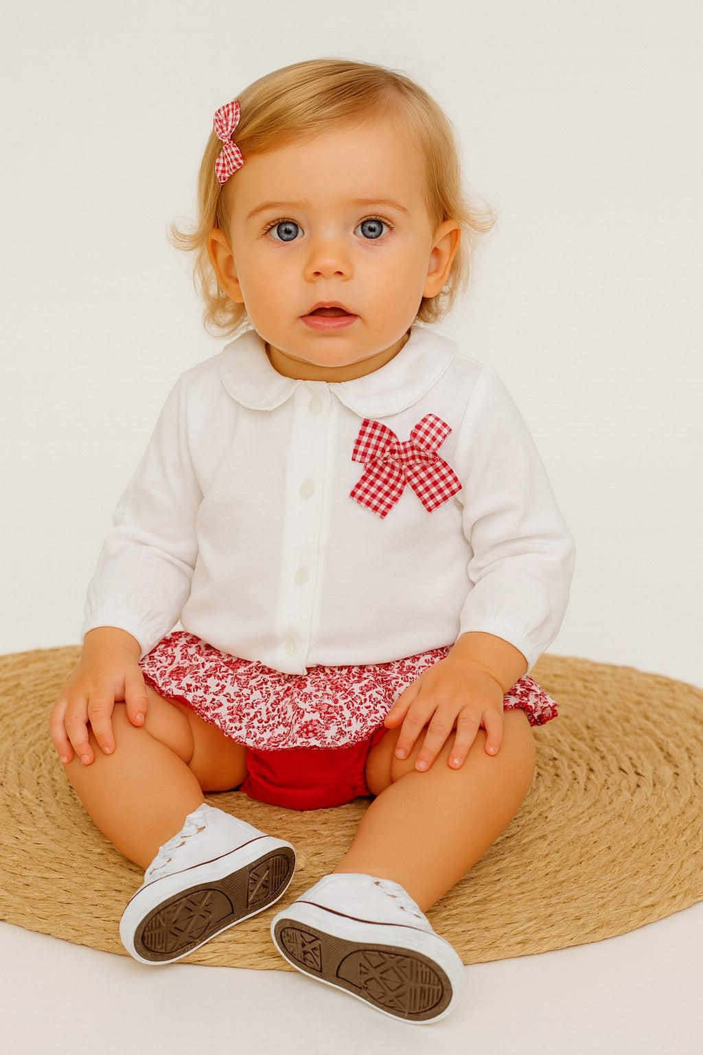 Conjunto Niña Vichy Navidad