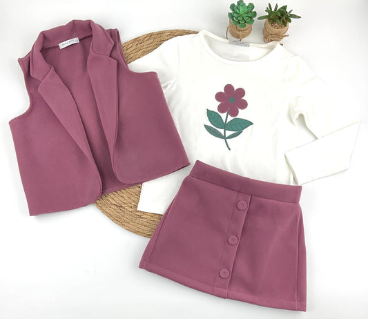 Conjunto 3 piezas Lila