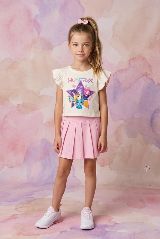 Conjunto K pop Falda Pantalon