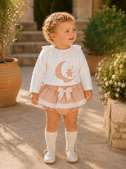 Conjunto Niña Vichy Naranja