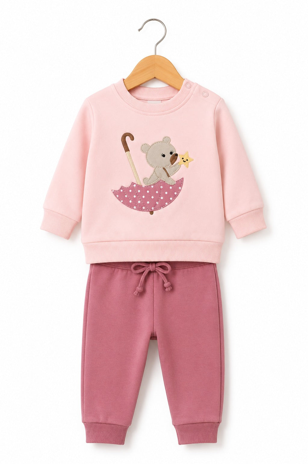 Conjunto Osita Estrella Rosa