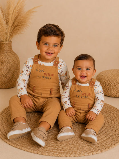 Conjunto Peto con camiseta estampada | Sonajero kids