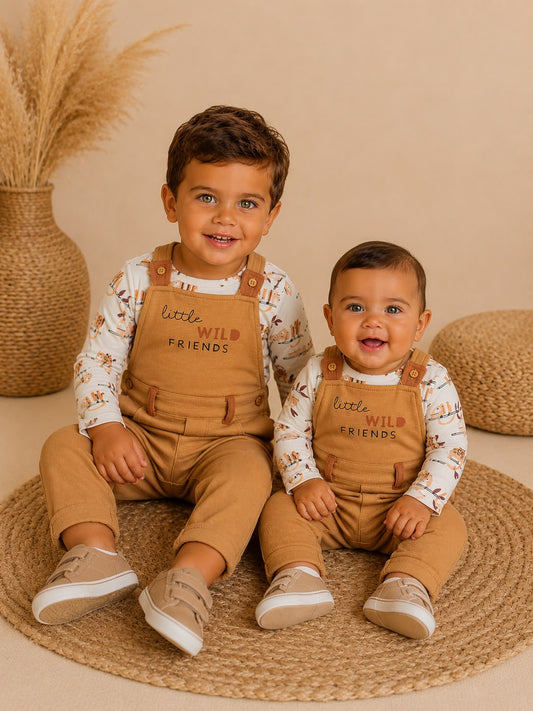 Conjunto Peto con camiseta estampada | Sonajero kids