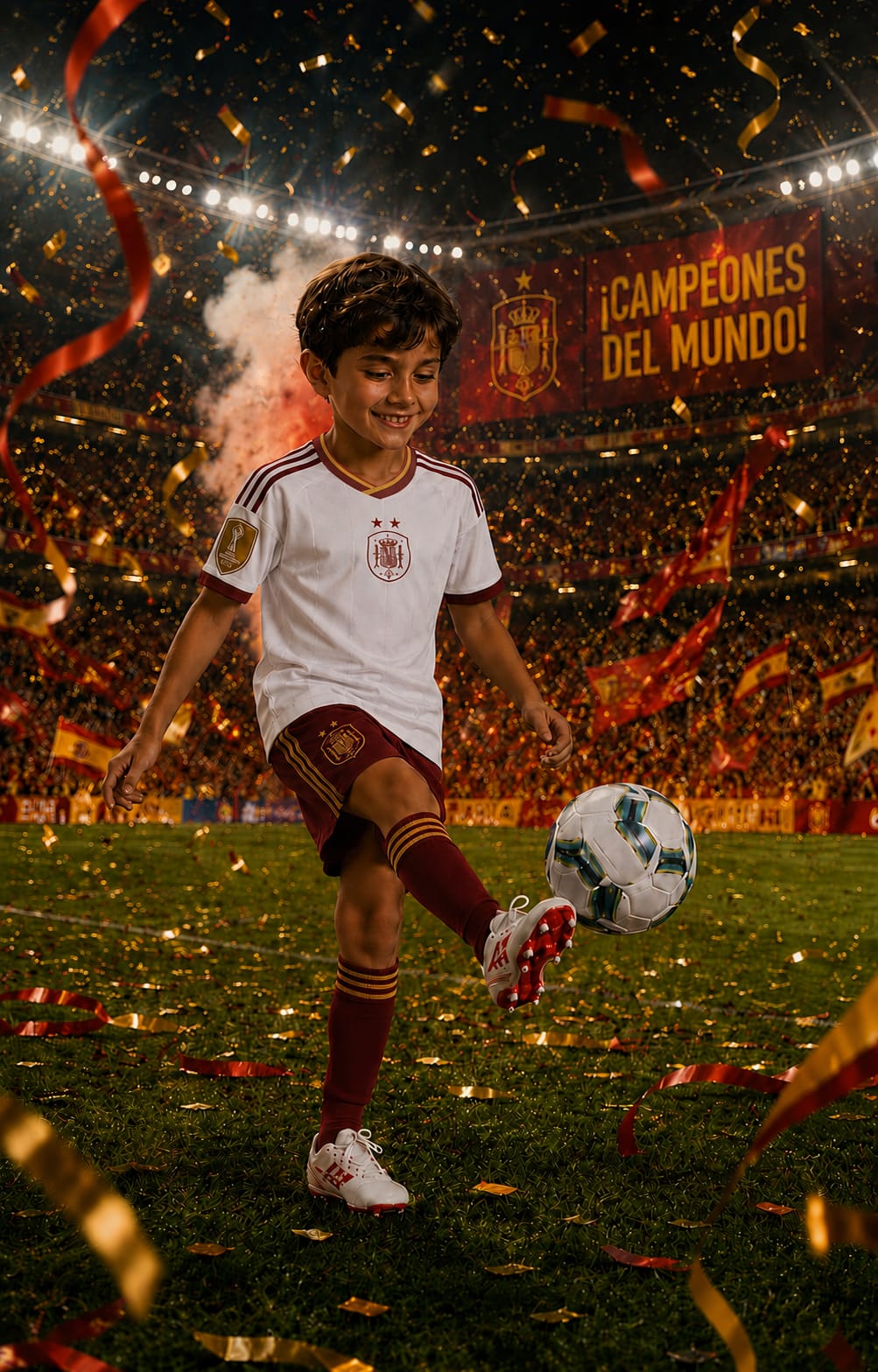 Conjunto España Dos Estrellas Blanco | Sonajero Kids