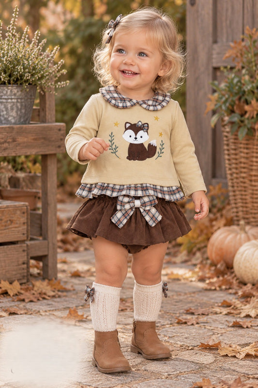 Conjunto Otoño Infantil Zorro y Pana | Moda Infantil | Sonajero Kids