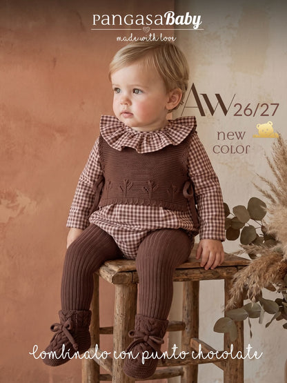 Pelele Tela Rosa/Chocolate - Pangasa Baby