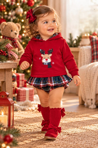 Conjunto Navideño de Sudadera y Ranita Reno | Moda Infantil | SonajeroKids