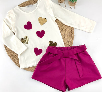 Conjunto Short 6 Corazones