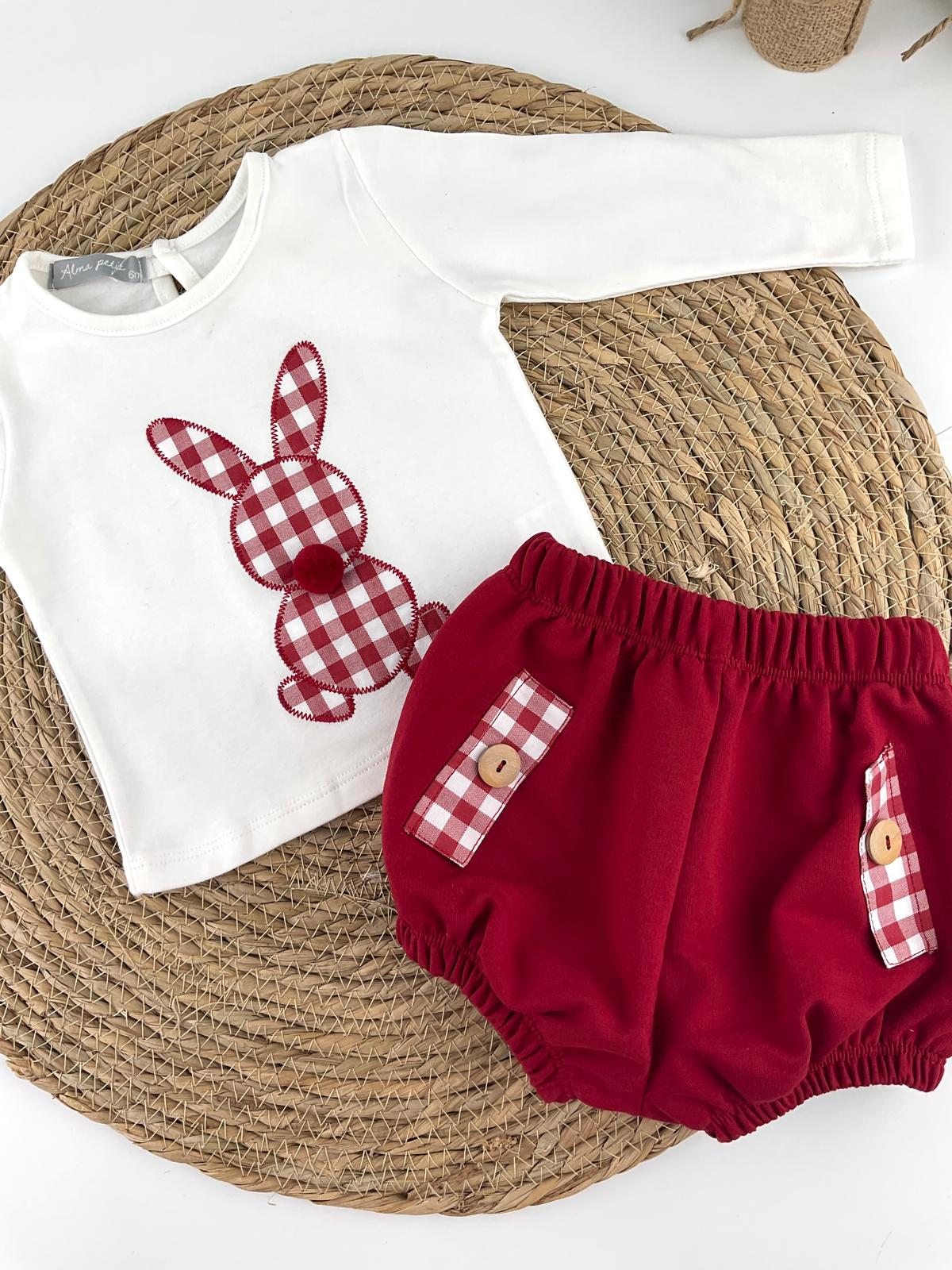 Conjunto Niño Conejo Vichy