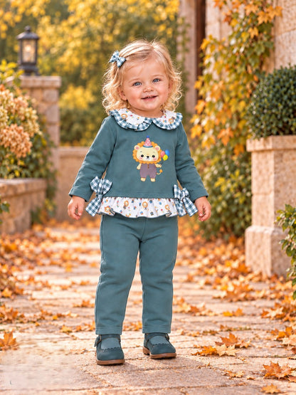 Conjunto León Verde Bebé y Niña | Modas Sonajero Kids