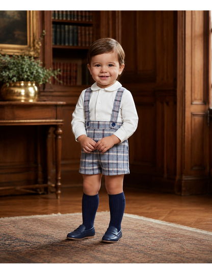Conjunto de Cuadros con Tirantes para Bebé Niño | Sonajero Kids