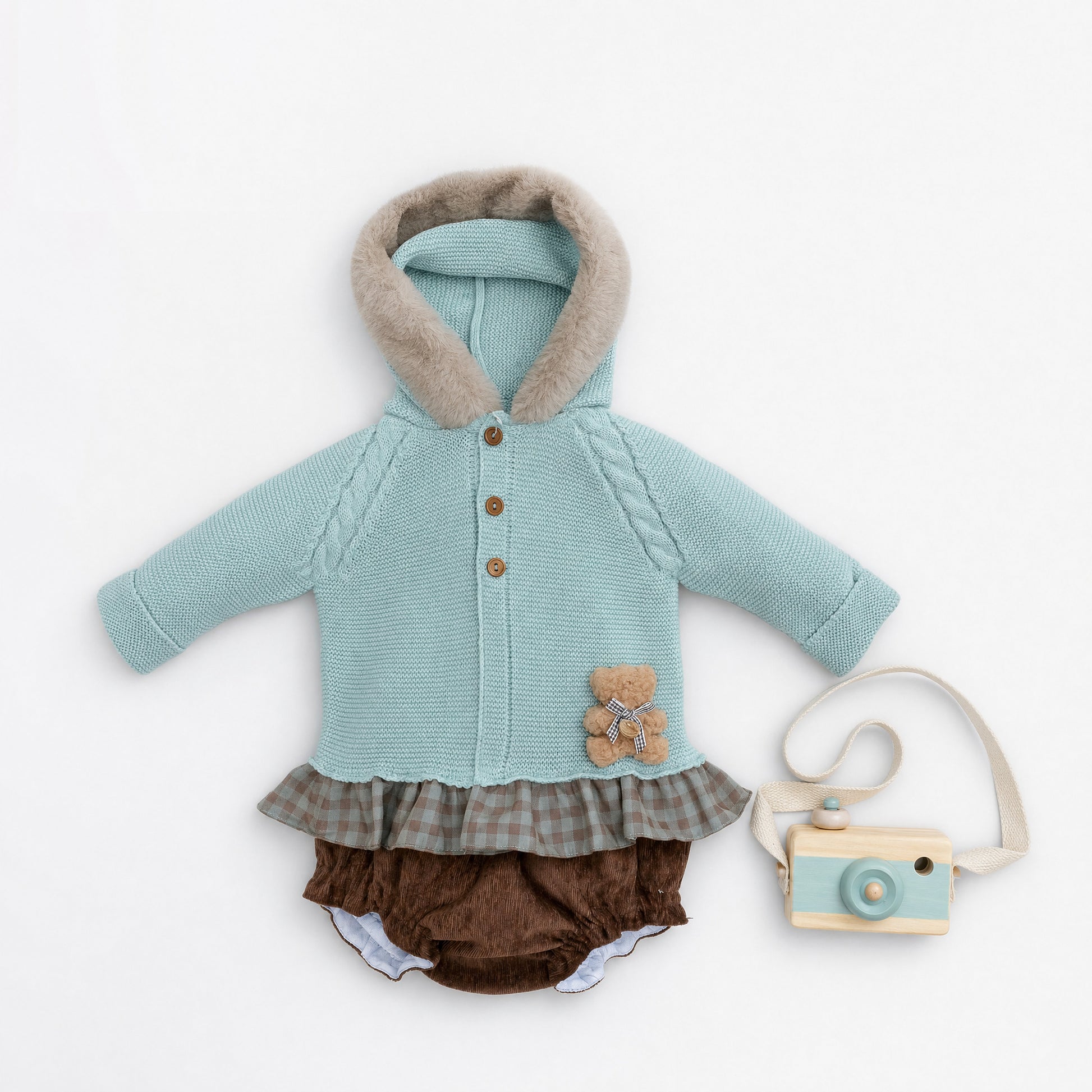 Conjunto vichy niña Pangasa Baby| Sonajero kids