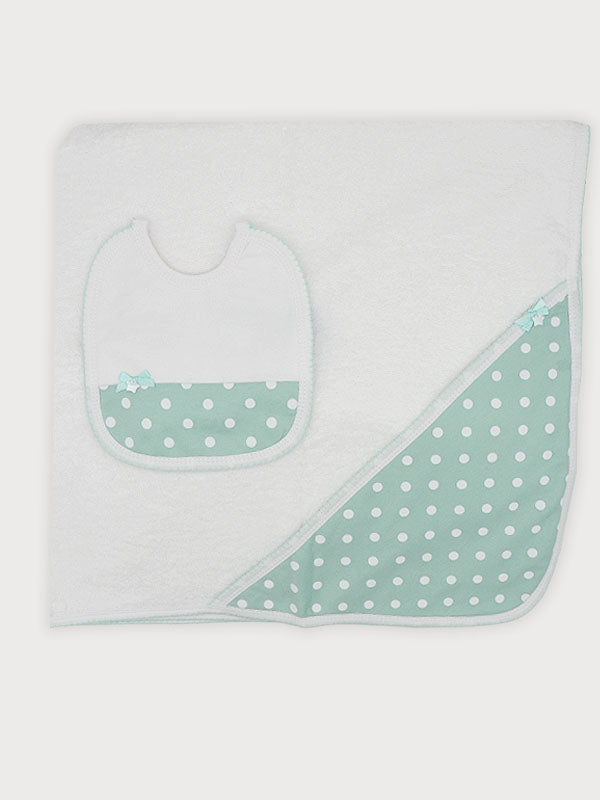Set Capa Baño Babero Menta